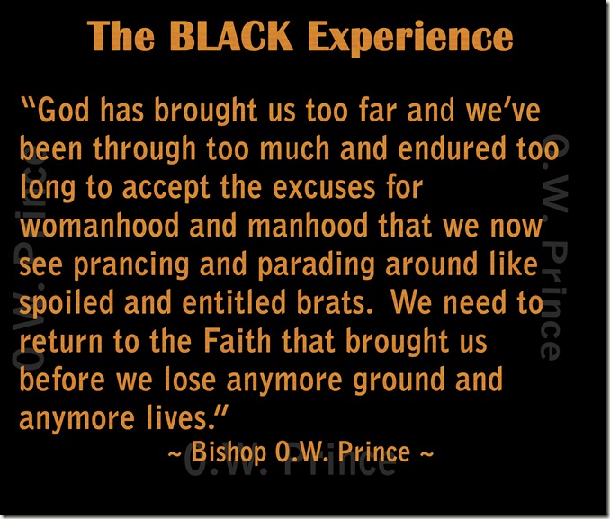 Black Experience Return to the Faith